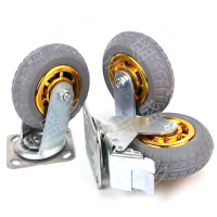 洪豪 5mm厚金胶4寸脚轮  98*50mm