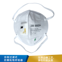 3M 自吸过滤式呼吸器   头戴式带阀  吸器KN95 9502V+  环保装25个/盒,10盒/箱