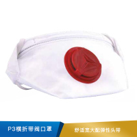 代尔塔 免保养P3横折带阀口罩  104106