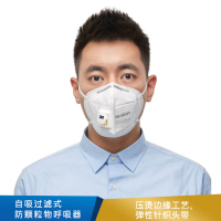 3M 自吸过滤式防颗粒物呼吸器 耳戴式带阀KN95 9501V+ 25个/包 10包/箱