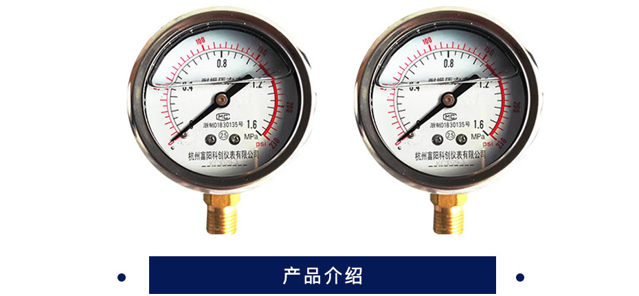 科创 耐震压力表 YN60 M14*1.5  0-1.6MPa 精度2.5