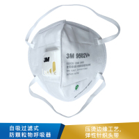 3M 自吸过滤式防颗粒物呼吸器 头戴式KN95 9502+ 50个/盒,10盒/箱
