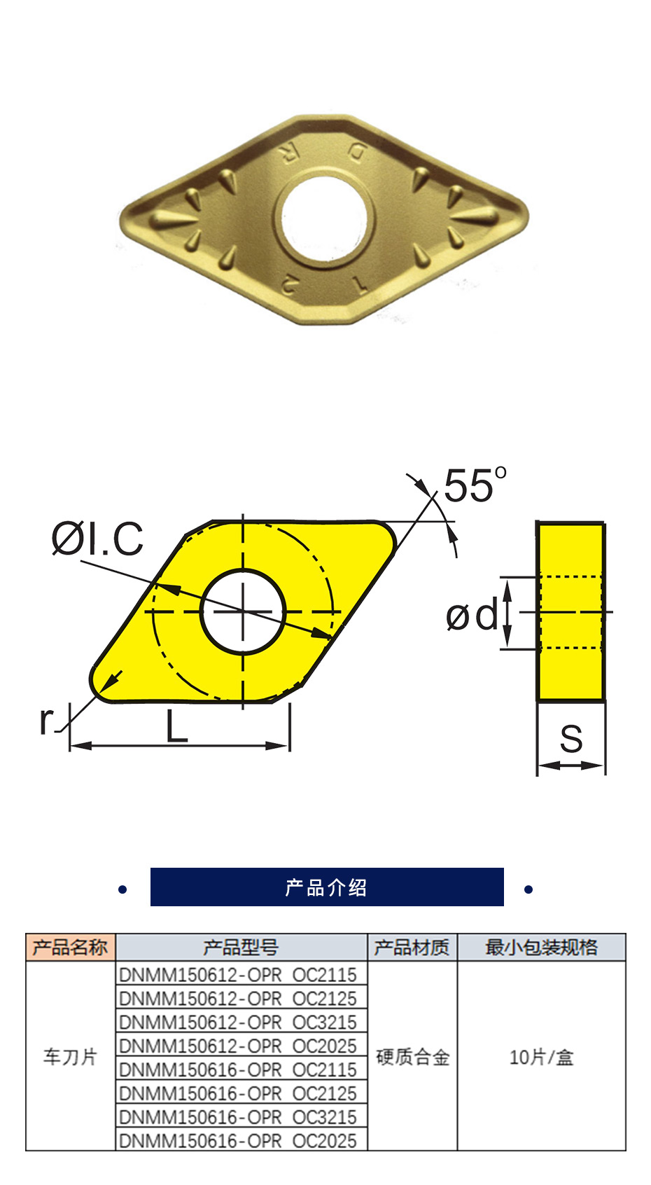 欧科亿 DNMM 车刀片 