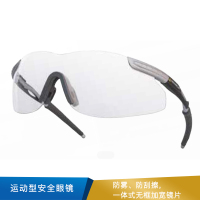 代尔塔 运动型安全眼镜透明防雾  101109