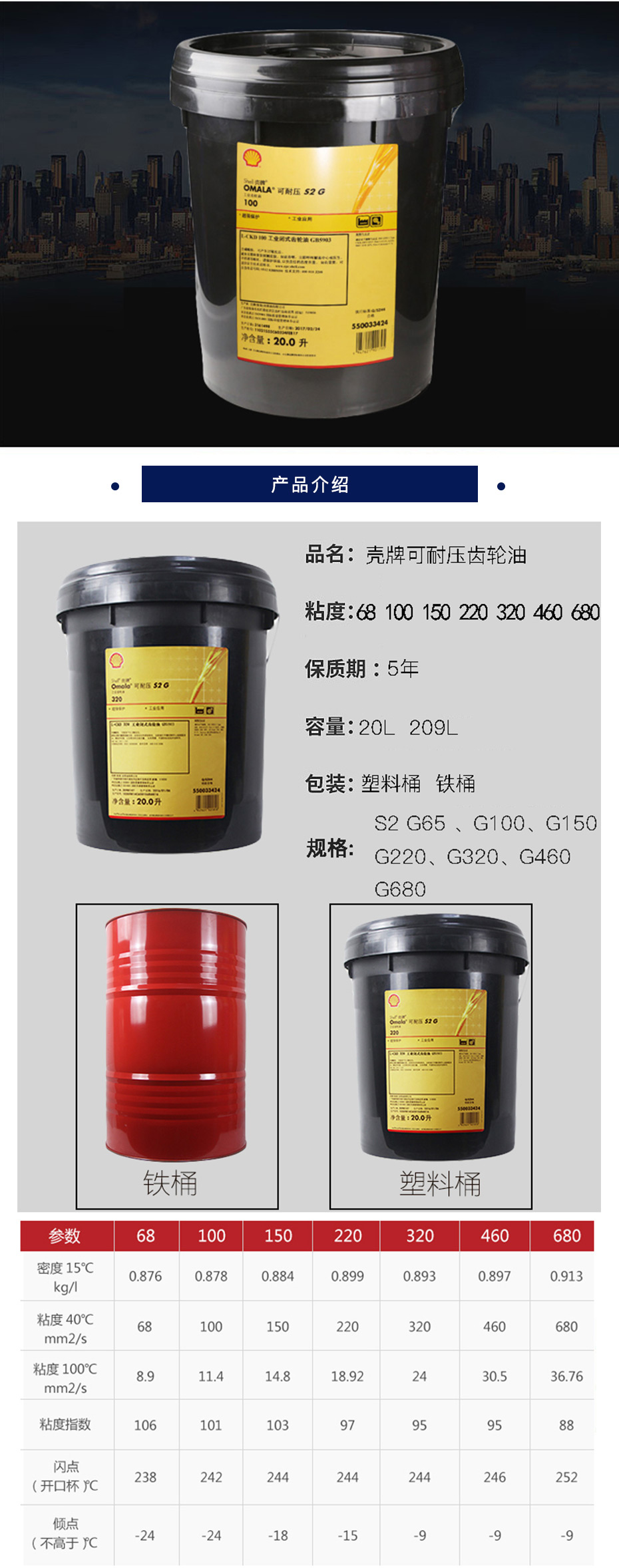 壳牌 重负荷工业齿轮油  