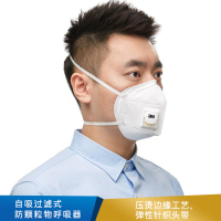 3M 自吸过滤式防颗粒物呼吸器 耳戴式带阀KN95 环 9501V+ 25个/盒10盒/箱